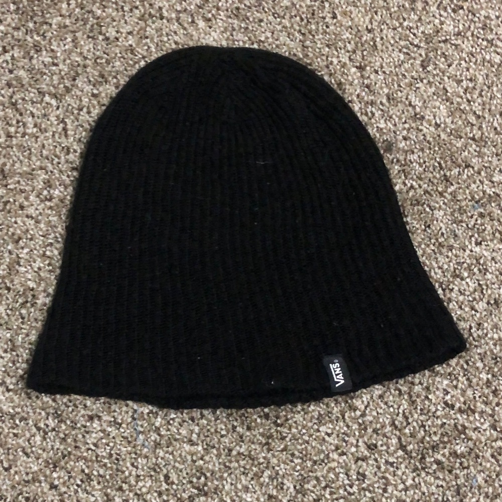 Vans Black Ribbed Knit Beanie